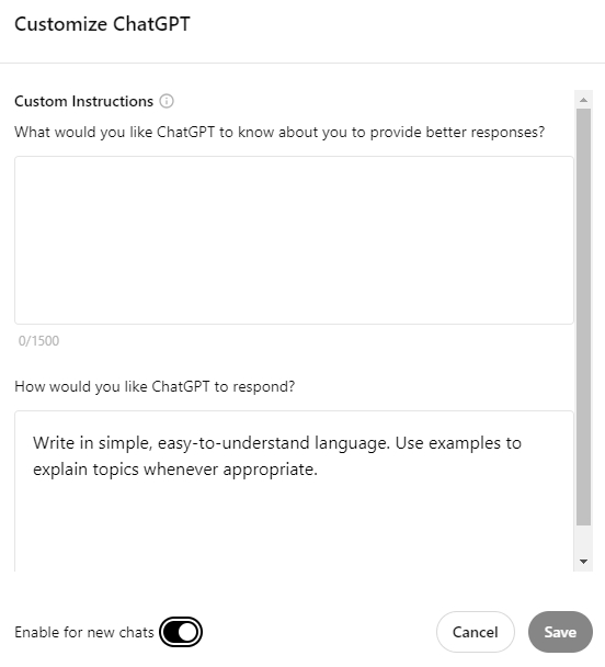 customize ChatGPT for lead generation